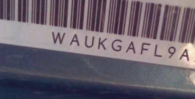 VIN prefix WAUKGAFL9AA0