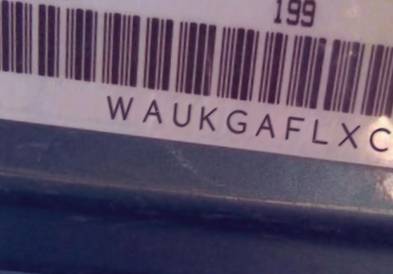 VIN prefix WAUKGAFLXCA0