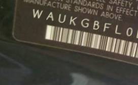 VIN prefix WAUKGBFL0DA1