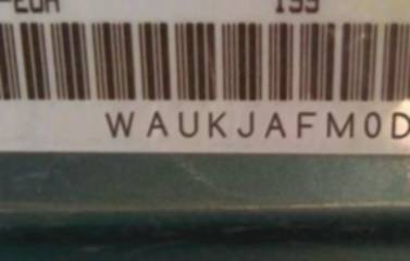 VIN prefix WAUKJAFM0DA0