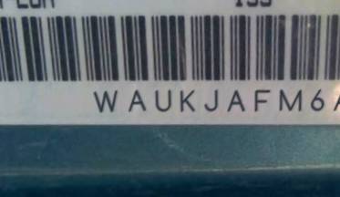 VIN prefix WAUKJAFM6AA1
