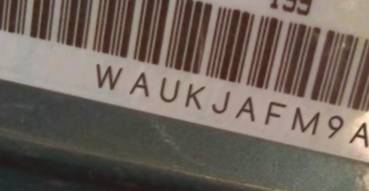 VIN prefix WAUKJAFM9AA1