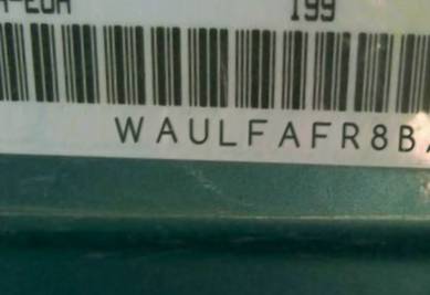 VIN prefix WAULFAFR8BA0