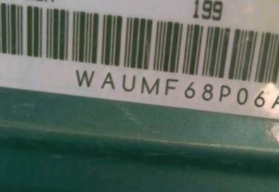VIN prefix WAUMF68P06A0