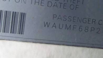 VIN prefix WAUMF68P26A0