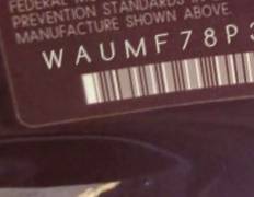 VIN prefix WAUMF78P36A0