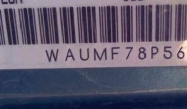 VIN prefix WAUMF78P56A2