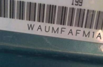 VIN prefix WAUMFAFM1AA1