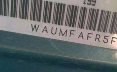 VIN prefix WAUMFAFR5FA0