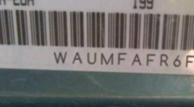 VIN prefix WAUMFAFR6FA0