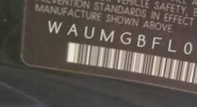 VIN prefix WAUMGBFL0DA1