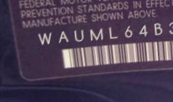 VIN prefix WAUML64B34N0