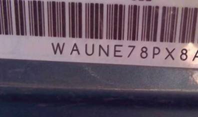 VIN prefix WAUNE78PX8A1