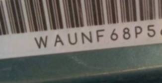 VIN prefix WAUNF68P56A0