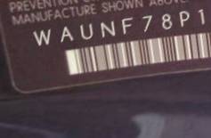 VIN prefix WAUNF78P17A1
