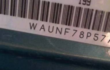 VIN prefix WAUNF78P57A1