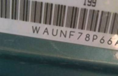 VIN prefix WAUNF78P66A0