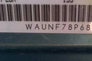 VIN prefix WAUNF78P68A0