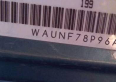 VIN prefix WAUNF78P96A0