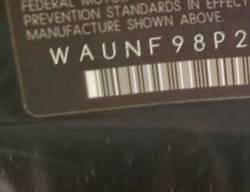 VIN prefix WAUNF98P26A2