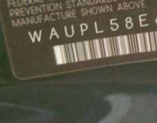 VIN prefix WAUPL58E65A0