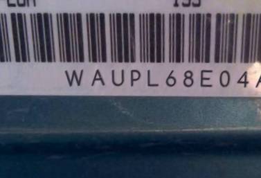 VIN prefix WAUPL68E04A1