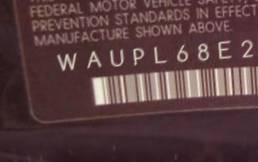 VIN prefix WAUPL68E24A1