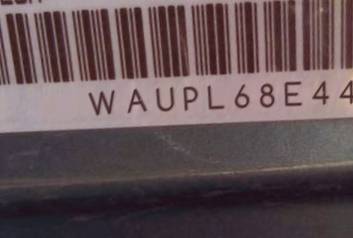 VIN prefix WAUPL68E44A2