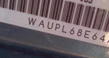 VIN prefix WAUPL68E64A1