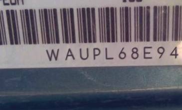 VIN prefix WAUPL68E94A2