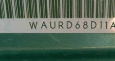 VIN prefix WAURD68D11A1