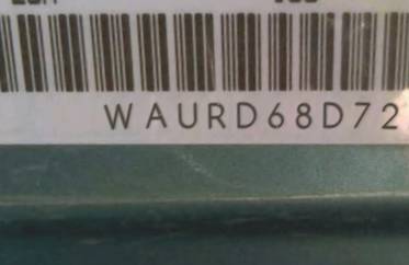VIN prefix WAURD68D72A0