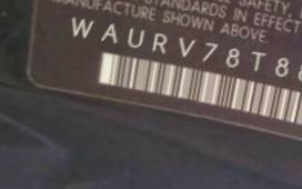 VIN prefix WAURV78T88A0