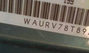 VIN prefix WAURV78T89A0
