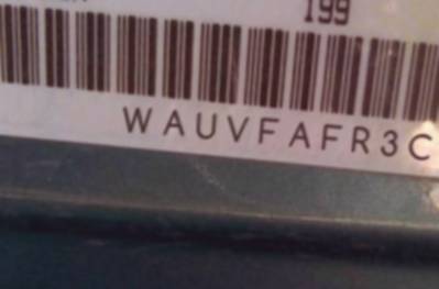 VIN prefix WAUVFAFR3CA0