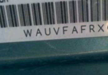 VIN prefix WAUVFAFRXCA0