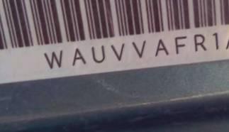 VIN prefix WAUVVAFR1AA0