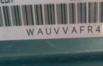 VIN prefix WAUVVAFR4CA0