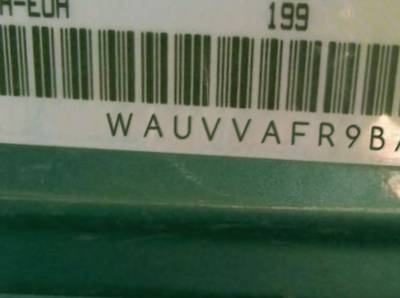 VIN prefix WAUVVAFR9BA0