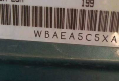 VIN prefix WBAEA5C5XACV