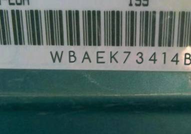 VIN prefix WBAEK73414B3