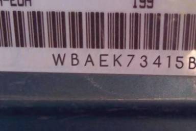 VIN prefix WBAEK73415B3