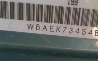 VIN prefix WBAEK73454B3