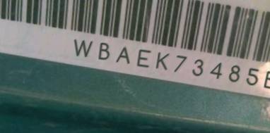 VIN prefix WBAEK73485B3