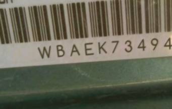 VIN prefix WBAEK73494B2
