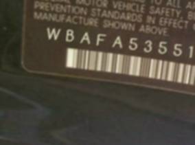 VIN prefix WBAFA53551LP