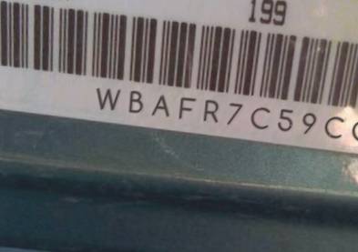 VIN prefix WBAFR7C59CC8