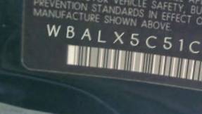 VIN prefix WBALX5C51CC8