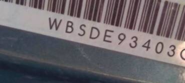 VIN prefix WBSDE93403CF
