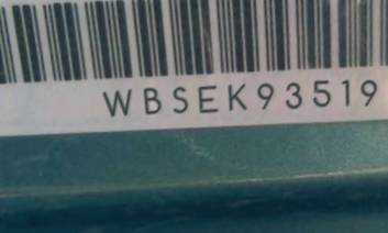 VIN prefix WBSEK93519CY